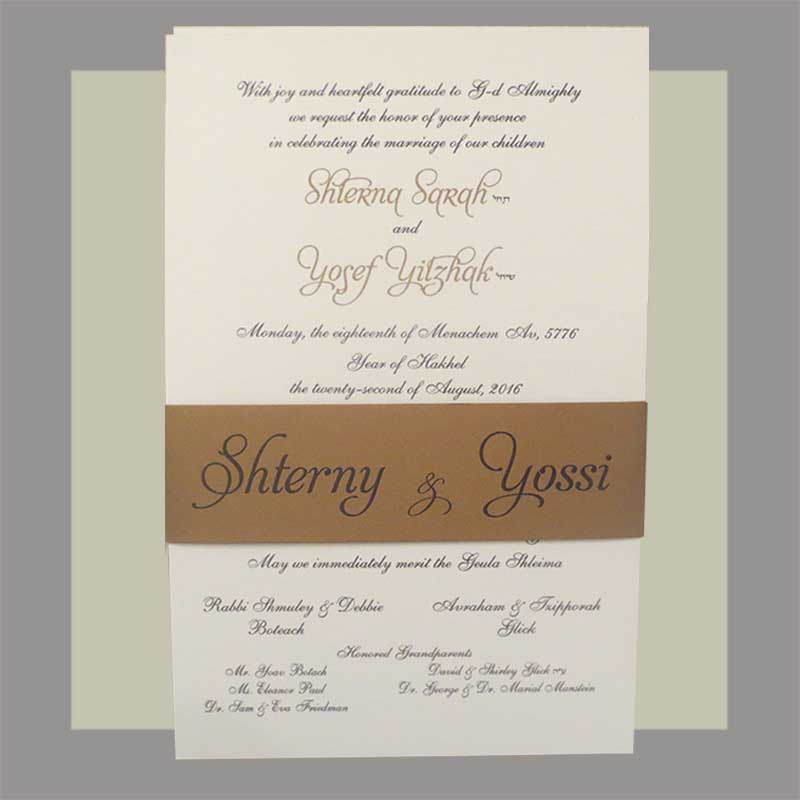 Invitation w Gold Names